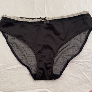 Impromptu satin nylon Swiss dot back panty 12-14